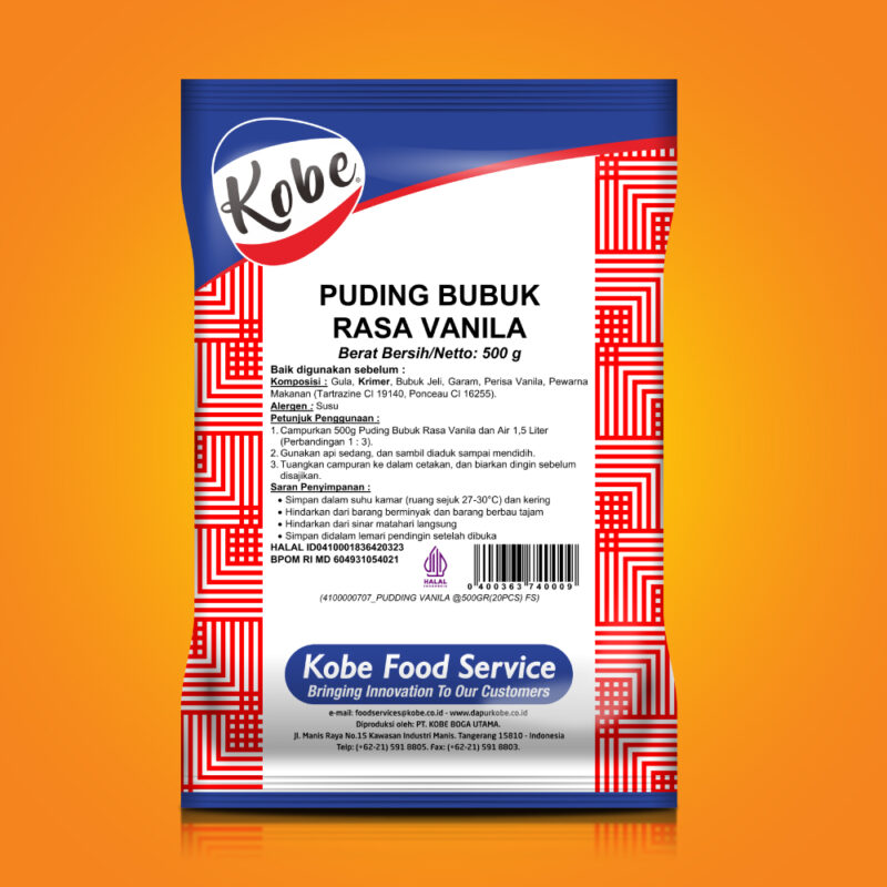 Kobe Pudding Vanilla 500g - Kobe Food Service