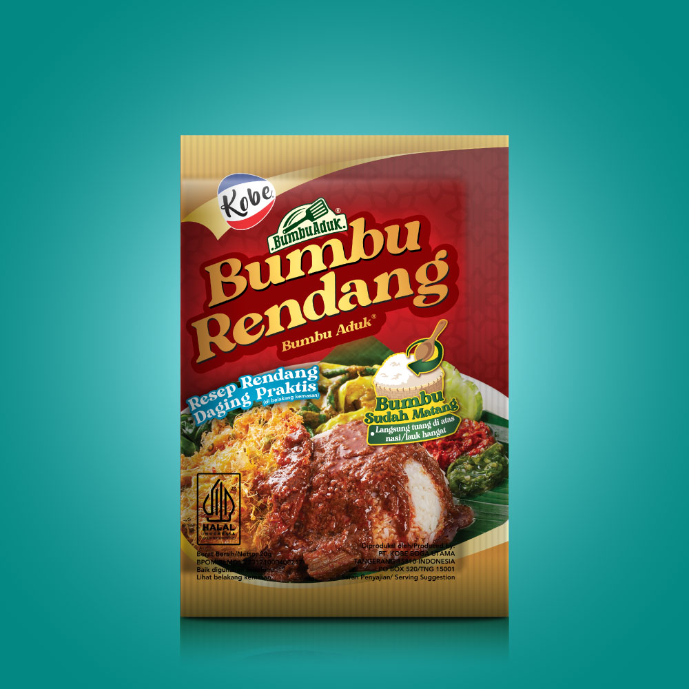 Kobe Bumbu Aduk Bumbu Rendang 20g - Kobe Food Service